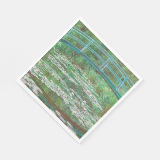 Serviette En Papier Claude Monet pont de football japonais. Impression (Coin)