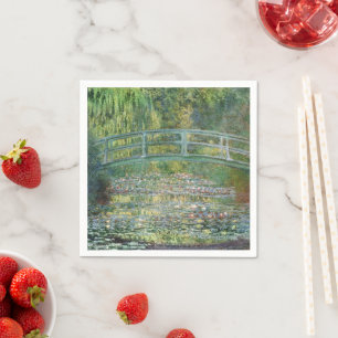 Serviette En Papier Claude Monet Pont Japonais Art Nymphéa