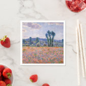 Serviette En Papier Claude Monet - Poppy Field 1890 (Giverny) (En situation)