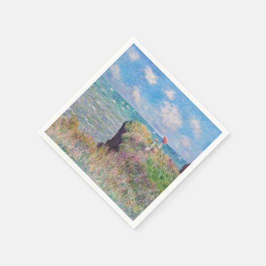 Serviette En Papier Claude Monet - Promenade Cliff à Pourville (Coin)