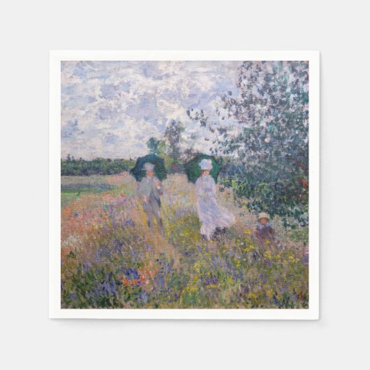 Serviette En Papier Claude Monet - Promenade près d'Argenteuil (Devant)