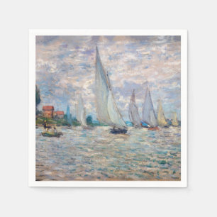Serviette En Papier Claude Monet - Régate de bateaux à Argenteuil