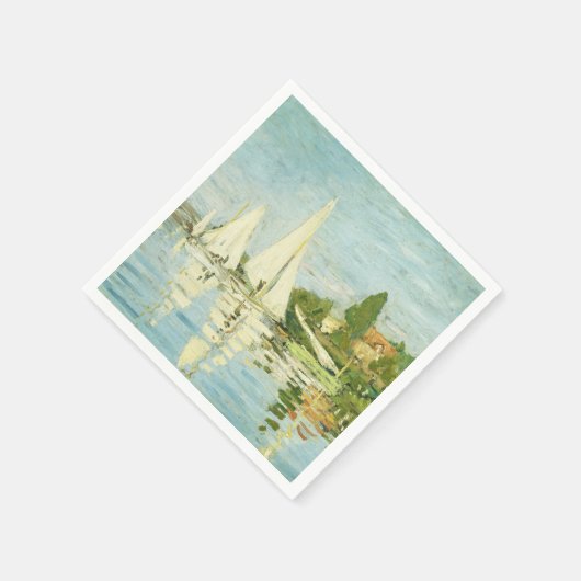 Serviette En Papier Claude Monet. Régates à Argenteuil (Coin)