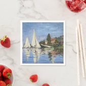 Serviette En Papier Claude Monet Regattas à Argenteuil (En situation)