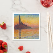 Serviette En Papier Claude Monet - San Giorgio Maggiore à Dusk (En situation)