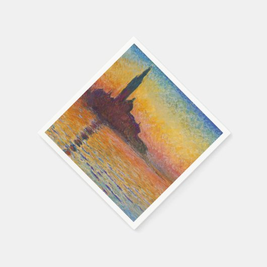 Serviette En Papier Claude Monet - San Giorgio Maggiore à Dusk (Coin)