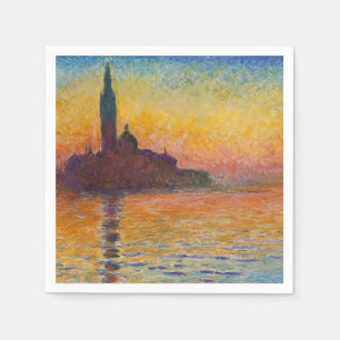 Serviette En Papier Claude Monet - San Giorgio Maggiore au crépuscule