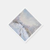 Serviette En Papier Claude Monet - Scène de neige à Argenteuil (Coin)