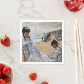 Serviette En Papier Claude Monet - Sur la plage à Trouville (En situation)