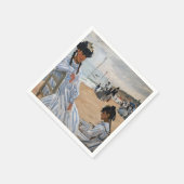 Serviette En Papier Claude Monet - Sur la plage à Trouville (Coin)