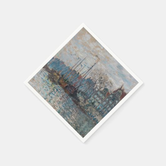 Serviette En Papier Claude Monet - Vue d'Amsterdam (Coin)