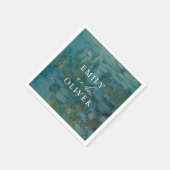 Serviette En Papier Claude Monet Water Lilies Mariage (Coin)