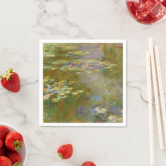 Serviette En Papier Claude Monet - Water Lily Pond 1917 (En situation)