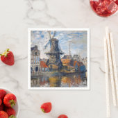 Serviette En Papier Claude Monet - Windmill, Amsterdam (En situation)
