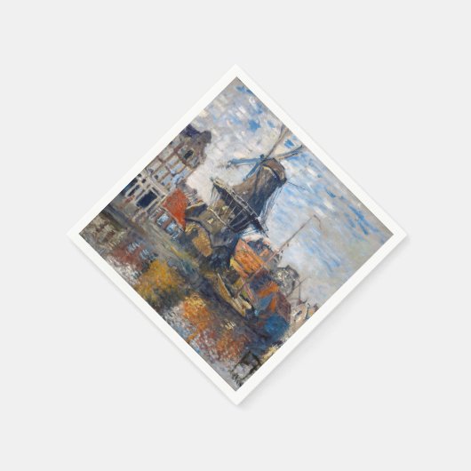 Serviette En Papier Claude Monet - Windmill, Amsterdam (Coin)