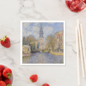 Serviette En Papier Claude Monet - Windmills près de Zaandam (En situation)