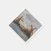 Serviette En Papier Claude Monet - Windmills près de Zaandam (Coin)