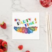 Serviette En Papier Clavier coloré de l'heure de fête (En situation)