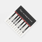 Serviette En Papier Clavier de piano avec citation de musique (Coin)