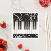 Serviette En Papier Clavier de piano // Réception du considérant de pi (En situation)