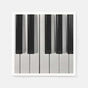 Serviette En Papier Clavier de piano serviettes personnalisées