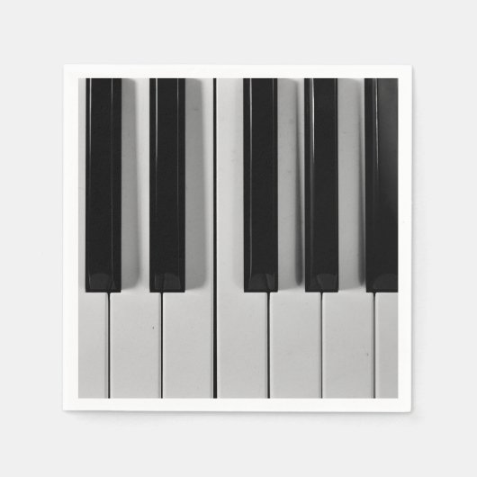 Serviette En Papier Clavier de piano serviettes personnalisées (Devant)