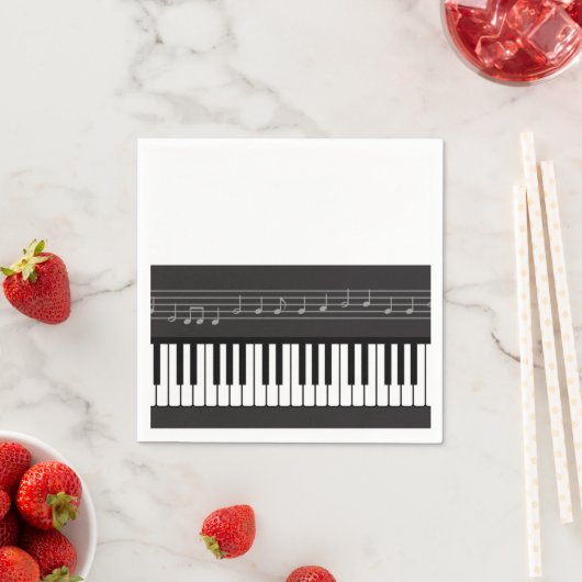 Serviette En Papier Clavier pour piano (En situation)