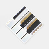 Serviette En Papier Clavier, touches noir et blanc (Coin)