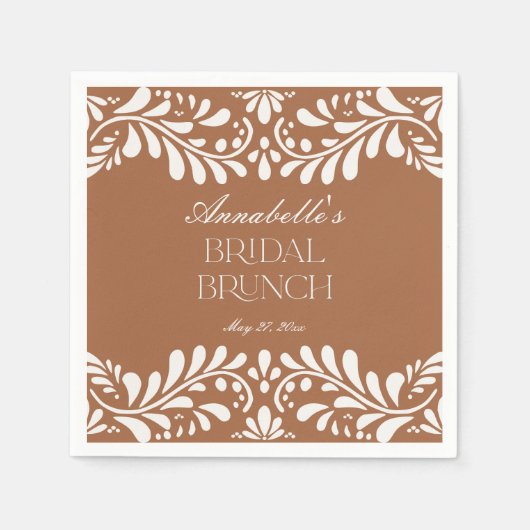 Serviette En Papier Clay Talavera Carrelage espagnol Fiesta Bridal Bru (Devant)