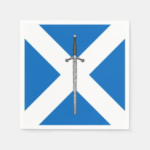 Serviette En Papier Claymore et Saltire