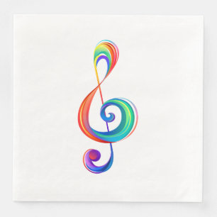 Serviette En Papier Clé arc-en-ciel