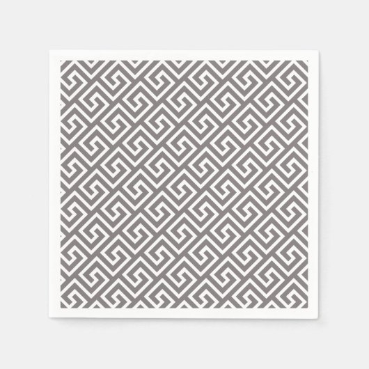 Serviette En Papier Clé grecque classique Carré Motif Swirl (Devant)