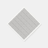 Serviette En Papier Clé grecque gris Motif (Coin)