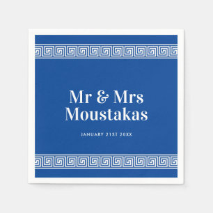 Serviette En Papier Clé grecque méandre frontière serviettes de mariag