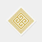 Serviette En Papier Clé grecque Motif Golden Design Papier Napkins (Coin)