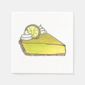Serviette En Papier Clé Lime Keylime Pie Slice Food Dessert (Devant)