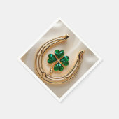 Serviette En Papier Clé Lucky avec Gold Horseshoe (Coin)