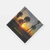 Serviette En Papier Clearwater Beach, Floride Sunset (Coin)