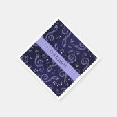 Serviette En Papier Clefs en Arbre Bleu Stylo Personnaliser les servie (Coin)