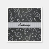 Serviette En Papier Clefs en Arbre Noir Stylo Personnaliser Napkins (Devant)