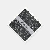 Serviette En Papier Clefs en Arbre Noir Stylo Personnaliser Napkins (Coin)