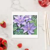 Serviette En Papier Clematis violet (En situation)