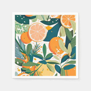 Serviette En Papier Clementine mandarine
