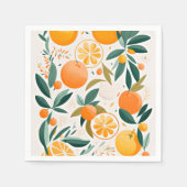 Serviette En Papier Clementine mandarine (Devant)
