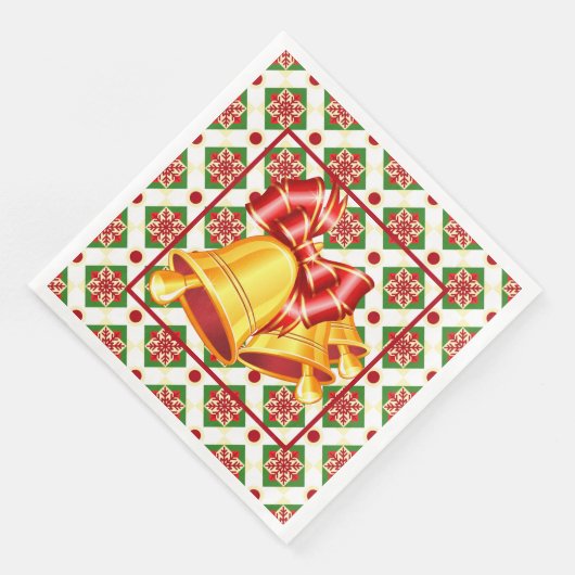 Serviette En Papier Cloches d'or (Coin)