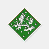 Serviette En Papier Cloches et Sucres de canne de Noël (Coin)