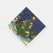 Serviette En Papier Cloisonne Art Whimsical Forest Classic Christmas (Coin)