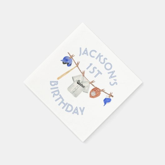 Serviette En Papier Clothesline de baseball de petite fille (Coin)