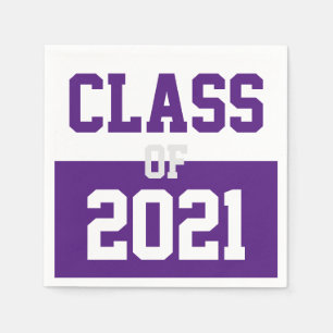 Serviette En Papier Clôture de 2021 de la catégorie Purple & White