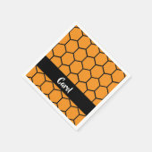 Serviette En Papier Clôture noire en orange (Coin)